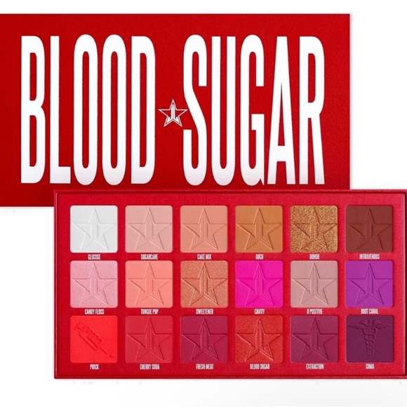♥️JEFFREE STAR♥️Blood Sugar Eye Shadow Palette Box includes 18 Shades/NIB - Picture 2 of 7
